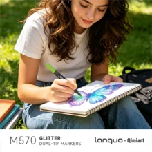 Languo New 48/96 Glittery Marker Colorful Pops Up On Glass,Ceramic,Plastic,Paper Homework,Suitable For Office School Teacher's Day For Painting Teaching Purpose And Home Teaching Holiday Painting Study - Sets - View 11