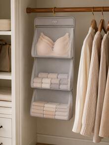 Student Dorm Bedside Storage Rack Hanging Wardrobe Organizer Bag For Underwear, Socks, Door Back Hanging Storage Bag - Multicolor - View 4
