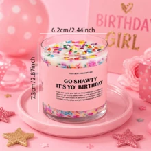 1pc Rainbow Candy Scented Candle, Birthday Cake Fragrance Candle, Suitable For Women, Best Friends, Sisters And Girls, Fun Birthday Gift And Party Decoration - Multicolor - View 3