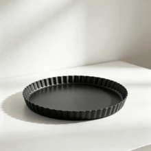 Tart And Quiche Baking Pan, 22 Cm, Fitted With Removable Lifting Base, Non‑Stick Surface, Baking Container For Fruit Cakes And Savoury Baked Creations - View 1