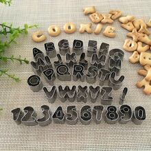 1 Set Of Stainless Steel Lettering Cake Decoration Mold Sets, Cookie Cutter (Letters A-Z+ Numbers 0-9+ Symbols), Mini Fondant Cookie And Pastry Cutter, Suitable For Cake Decoration, DIY Baking, Christmas Cookies And Holiday Party Dessert Decoration. - View 6