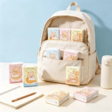 1/2/4/6 Packs Of Cartoon Patterned Handkerchief Tissues, Cute Bear Patterns, Portable Small Package Tissues, Handkerchief Tissues And Student Pocket Tissues, Essential Items For Returning To School, Daily Cleaning Tissues, Travel Set - Multicolor - View 4
