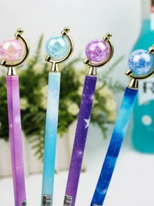 4pcs Student Neutral Pens, Cartoon Unicorn Water-Based Pens, Creative Learning Stationery Office Supplies Black Ink Pens - Sets - View 1