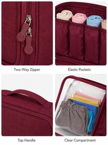 Portable Travel Underwear Storage Bag, Lightweight Zippered Storage Pouch, Multi-Functional Bra Storage Bag With Hanging Hook - Multicolor - View 9