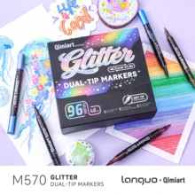 Languo New 48/96 Glittery Marker Colorful Pops Up On Glass,Ceramic,Plastic,Paper Homework,Suitable For Office School Teacher's Day For Painting Teaching Purpose And Home Teaching Holiday Painting Study - Sets - View 5