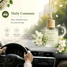 1pc Hanging Car Air Freshener Pendant, Luxury Car Fragrance, Long-Lasting Scent Diffuser, Car Aromatherapy Decor, Smoke And Odor Eliminator, Car Interior Decoration, Suitable For Car And Home, Multiple Scents Available, Elegant Gift - Multicolor - View 12