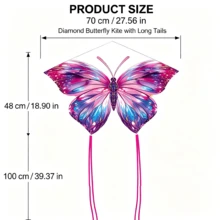 Vibrant Large Colorful Butterfly Kite, Easy To Fly In Light Breeze, Includes Flight Accessories, Suitable For Beach And Park Outdoor Play, Exquisite Holiday Gift For Family And Friends - Colorful Butterfly Kite - View 7