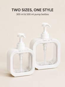 1 pieza Dispensador de jabón líquido recargable transparente, botella de viaje con bomba para lavado de manos, perfume, loción para el baño - Blanco - Ver 3