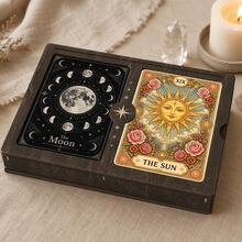 1 buah Kotak Penyimpanan Kartu Tarot Kayu Antik dengan Kompartemen. Digunakan untuk Mengatur Kartu Tarot. Hadiah Elegan, Cocok untuk Penggemar Ramalan Tarot, Cocok untuk Pajangan Meja. Sempurna untuk Hari Thanksgiving dan Halloween, Membutuhkan Perakitan Sendiri. - 1PC - View 5
