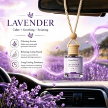 1pc Hanging Car Air Freshener Pendant, Luxury Car Fragrance, Long-Lasting Scent Diffuser, Car Aromatherapy Decor, Smoke And Odor Eliminator, Car Interior Decoration, Suitable For Car And Home, Multiple Scents Available, Elegant Gift - Multicolor - View 2
