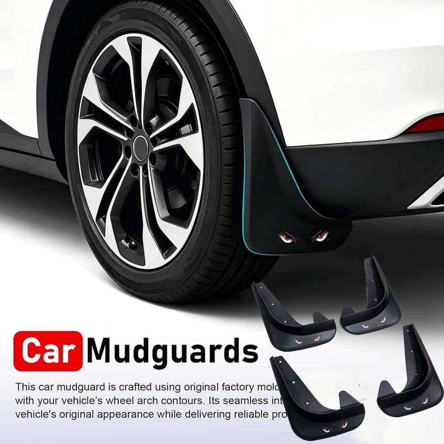 4 buah Pelindung Lumpur Mobil, Pelindung Lumpur Fender Samping Anti Cipratan, Pelindung Lumpur Fender untuk Segala Cuaca, Cocok untuk Sedan dan SUV - A - View 1