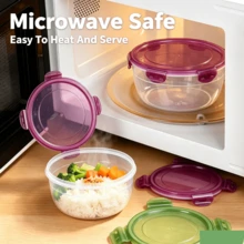 [1pc] Plastic Transparent Refrigerator Storage Box, Food Preservation Box, Meat & Ingredient Freezer Box, Household Meal Prep Portioning Box, Airtight Fruit & Vegetable Food Storage Box, Portable Outdoor Storage Box - View 3