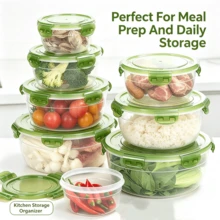[1pc] Plastic Transparent Refrigerator Storage Box, Food Preservation Box, Meat & Ingredient Freezer Box, Household Meal Prep Portioning Box, Airtight Fruit & Vegetable Food Storage Box, Portable Outdoor Storage Box - View 5
