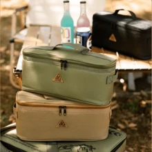 1pc Outdoor Picnic Bag, Oxford Cloth Storage Bag, Multi-Functional Portable Utensil, Camping Picnic Bag, Ground Peg, Wind Rope, Tool, Sundries Bag - One Size With Storage Net - View 8