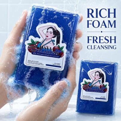5pcs/Set Thailand Alpha Arbutin Brightening Soap, Deep Cleansing & Radiance Body Soap, Rich Foam Moisturizing Formula, Helps Even Skin Tone, Suitable For Face And Body, Value Pack