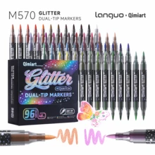 Languo New 48/96 Glittery Marker Colorful Pops Up On Glass,Ceramic,Plastic,Paper Homework,Suitable For Office School Teacher's Day For Painting Teaching Purpose And Home Teaching Holiday Painting Study - Sets - View 2