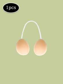 1pc Women's Apricot Invisible Self-Adhesive Silicone Bra With Transparent Halter Neck Design, Suitable For Backless Dresses And Wedding Gowns, Recommended To Buy One Size Larger Than Usual - Multi-color - View 7