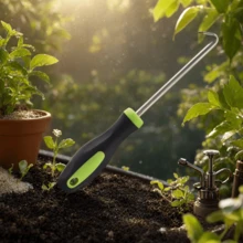 Heavy Duty Metal U-Shaped Cultivation Tool With Green & Black Handle, Suitable For Garden, Lawn, Crevice, Path Crack, Window Screen Strip Replacement, Gasket Removal, Very Useful For Weeding - A - View 3