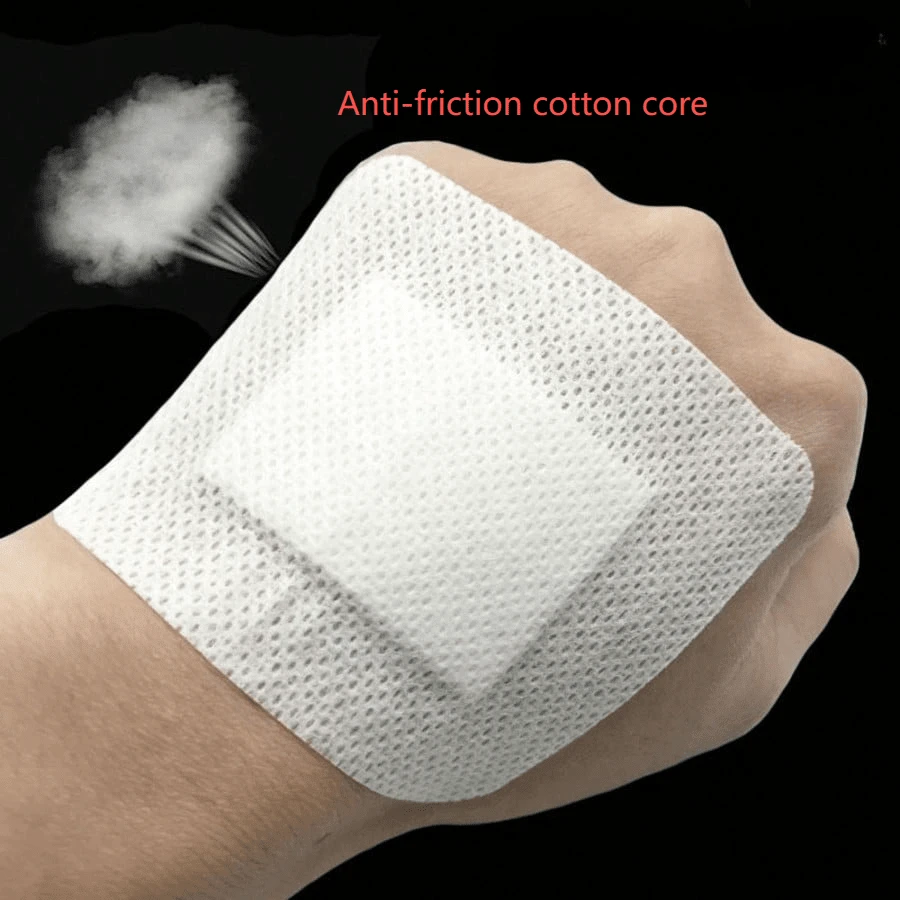 10/20/50pcs Low-Allergenic, Non-Stick Breathable Gauze Bandages, Made Of Spunlace Non-Woven Fabric, Transparent Elastic Adhesive Patches, Providing Protection For First Aid Kits. - Multicolor - View 1