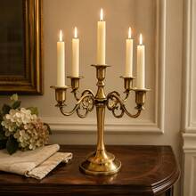 5-Arm Candelabra Candle Holder, Elegant 5-Light Taper Candle Stand Centerpiece For Wedding Table, Dining Room, Party, Holiday, Mantel & Home Decor - Five-armed Candlestick - View 7