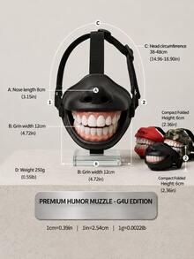 Pet Silicone Muzzle, Funny & Personalized Pet Muzzle, Suitable For Large Dogs, Cane Corso, Doberman, Rottweiler, Shepherd, Great Dane - Black - View 4