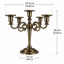 5-Arm Candelabra Candle Holder, Elegant 5-Light Taper Candle Stand Centerpiece For Wedding Table, Dining Room, Party, Holiday, Mantel & Home Decor - Five-armed Candlestick - View 4