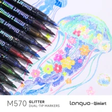 Languo New 48/96 Glittery Marker Colorful Pops Up On Glass,Ceramic,Plastic,Paper Homework,Suitable For Office School Teacher's Day For Painting Teaching Purpose And Home Teaching Holiday Painting Study - Sets - View 9