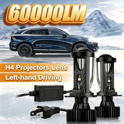 Heyword 2 ชิ้น เลนส์ Y6D ไฟหน้า LED H4 ไฟรถยนต์ 12V ไฟไกลแบบบูรณาการของประเภท Y7 หลอดไฟสากล รถยนต์ รถจักรยานยนต์