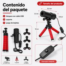 Mini Proyector Estelar HD de Galaxia y Astronauta para Cuarto de Niños, Proyector de Estrellas con Trípode Flexible Ajustable de 360°, Enfoque Manual y 3 Diapositivas Intercambiables, Conexión USB con Interruptor para Pijamadas y Recámara - Tipo de Enchufe A USA (110-127V) - Ver 4
