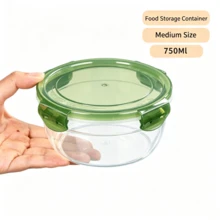 [1pc] Plastic Transparent Refrigerator Storage Box, Food Preservation Box, Meat & Ingredient Freezer Box, Household Meal Prep Portioning Box, Airtight Fruit & Vegetable Food Storage Box, Portable Outdoor Storage Box - View 12