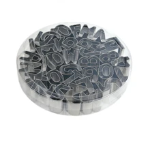1 Set Of Stainless Steel Lettering Cake Decoration Mold Sets, Cookie Cutter (Letters A-Z+ Numbers 0-9+ Symbols), Mini Fondant Cookie And Pastry Cutter, Suitable For Cake Decoration, DIY Baking, Christmas Cookies And Holiday Party Dessert Decoration. - View 11