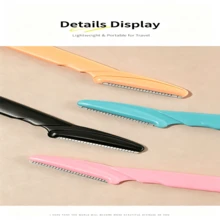1/3/6pcs Pink Tools, Suitable For Eyebrow Trimming, Hair Removal, Shaving Small Hair, Grooming - Pink - View 3