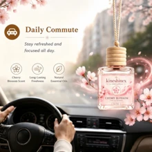 1pc Hanging Car Air Freshener Pendant, Luxury Car Fragrance, Long-Lasting Scent Diffuser, Car Aromatherapy Decor, Smoke And Odor Eliminator, Car Interior Decoration, Suitable For Car And Home, Multiple Scents Available, Elegant Gift - Multicolor - View 9