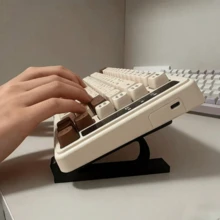 Desktop Keyboard Lift Stand, Black, White, Pink 3 Colors Optional, Ergonomic Tilted Design, Reduces Wrist Pressure During Long Typing, Compatible With Most Keyboards, Practical Desktop Tool For Office And Gaming - Riser - View 9