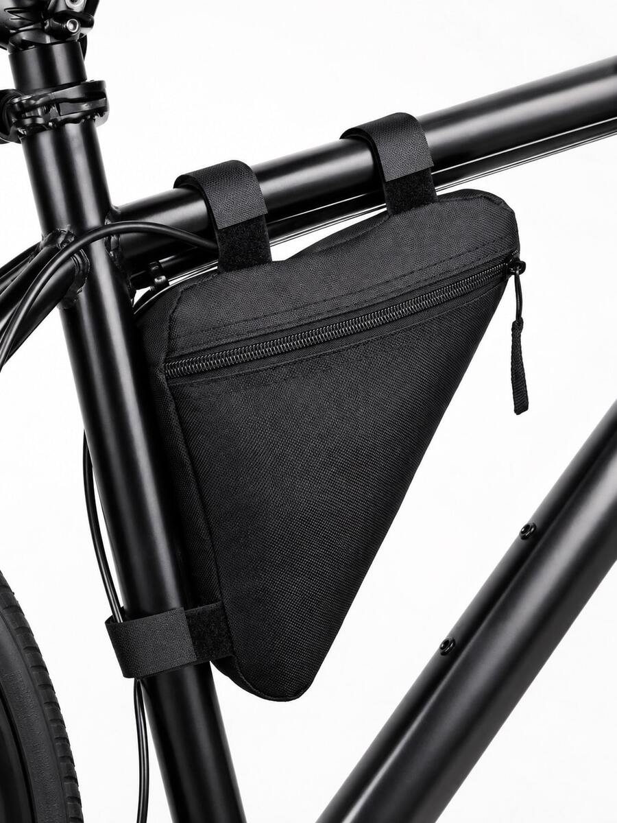 XD Black Bicycle Frame Bag, Mountain Bike Front Frame Top Tube Tool Bag, Bicycle Handlebar Saddle Bag And Bicycle Accessories