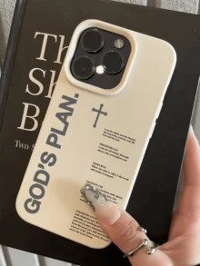 1件白色十字架與詩篇極簡風全包覆TPU防震手機殼，適用於Apple 18 17 16 15 14 13 12 11 Pro Max Air及系列 - 彩色 - 查看 1