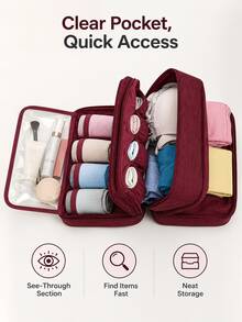 Portable Travel Underwear Storage Bag, Lightweight Zippered Storage Pouch, Multi-Functional Bra Storage Bag With Hanging Hook - Multicolor - View 8