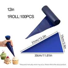 100Pcs Disposable Piping Bags, 12 Inch Dark Blue Thickened Icing Bags, Cake Decorating Tool For Cupcakes, Cookies, Home Bakery, Halloween Christmas Party - View 14
