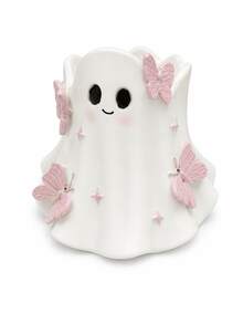 1pc Cute Ghost Vase, Pink Butterfly Decor, Kawaii Halloween Vase, Spooky Season Home Decor, Suitable For Living Room, Bedroom, Table, Shelf And Desk, Aesthetic Room Decor, Autumn Halloween Decoration, Tabletop Centerpiece, Gift For Women And Girls - C - View 12