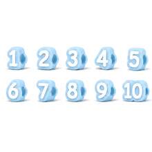 30/10pcs Number Pencil Toppers For Kids, Silicone Digit Pencil Caps, Colorful Pencil Tip Protector Covers For Standard Pencils, Preschool Learning Educational Stationery Supplies - Sky Blue - View 8