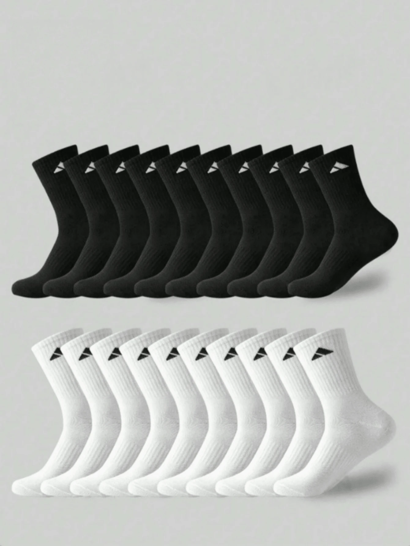 1/5/10/20 Pairs Casual Crew Socks, Simple Comfortable Breathable Daily Wear Mid-Calf Unisex Socks, Autumn Socks - Multicolor - View 1