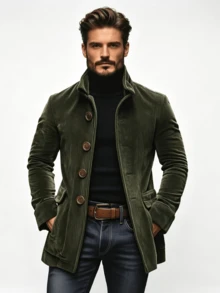 Men Jackets And Coats - Green - View 1