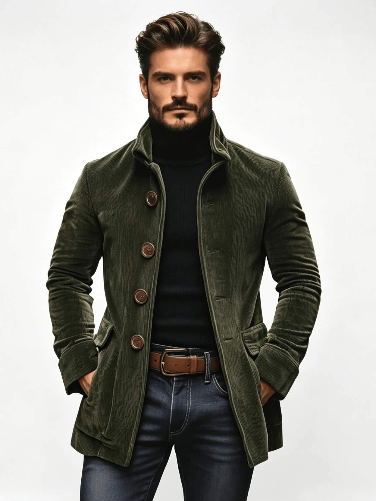 Men Jackets And Coats - Green - View 1