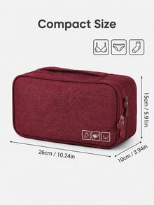Portable Travel Underwear Storage Bag, Lightweight Zippered Storage Pouch, Multi-Functional Bra Storage Bag With Hanging Hook - Multicolor - View 10