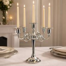 5-Arm Candelabra Candle Holder, Elegant 5-Light Taper Candle Stand Centerpiece For Wedding Table, Dining Room, Party, Holiday, Mantel & Home Decor - Five-armed Candlestick - View 17