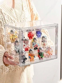 Figure Display Stand Waterproof Clear Display Case Removable Acrylic Storage Organizers Box For Action Figure For Collectibles Home Accessories Apartment Essential Office Hotel Desktop Decoration Back To School Use Holiday Essentials - Multicolor - View 10