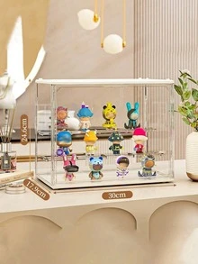 Figure Display Stand Waterproof Clear Display Case Removable Acrylic Storage Organizers Box For Action Figure For Collectibles Home Accessories Apartment Essential Office Hotel Desktop Decoration Back To School Use Holiday Essentials - Multicolor - View 5