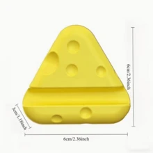 2/1pc Cute Cheese-Shaped Desktop Phone Stand, Fun Realistic Cheese Block Phone Holder, Compact Stable Slouchy Bracket For Watching Videos And Movies, Desktop Decoration Ornament, Creative Desktop Accessory Compatible With Most Phone Models - Big Cheese - View 6