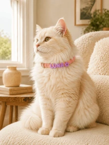 Kalung Hewan Peliharaan yang Dipersonalisasi, Kalung Huruf Nama Kustom, Kalung Identitas Kucing & Anjing Kecil yang Dapat Diatur Warnanya - MultiWarna - View 4