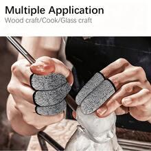 5/10 Pcs Of Soft Finger Protection Cover, Reusable Finger Tip Covering, Suitable For Woodworking, Glass Processing, Carving, DIY Production, Classification, Manual Work, Handicraft Projects, And Manual Labor Protection Finger Protection, Gray - A - View 1